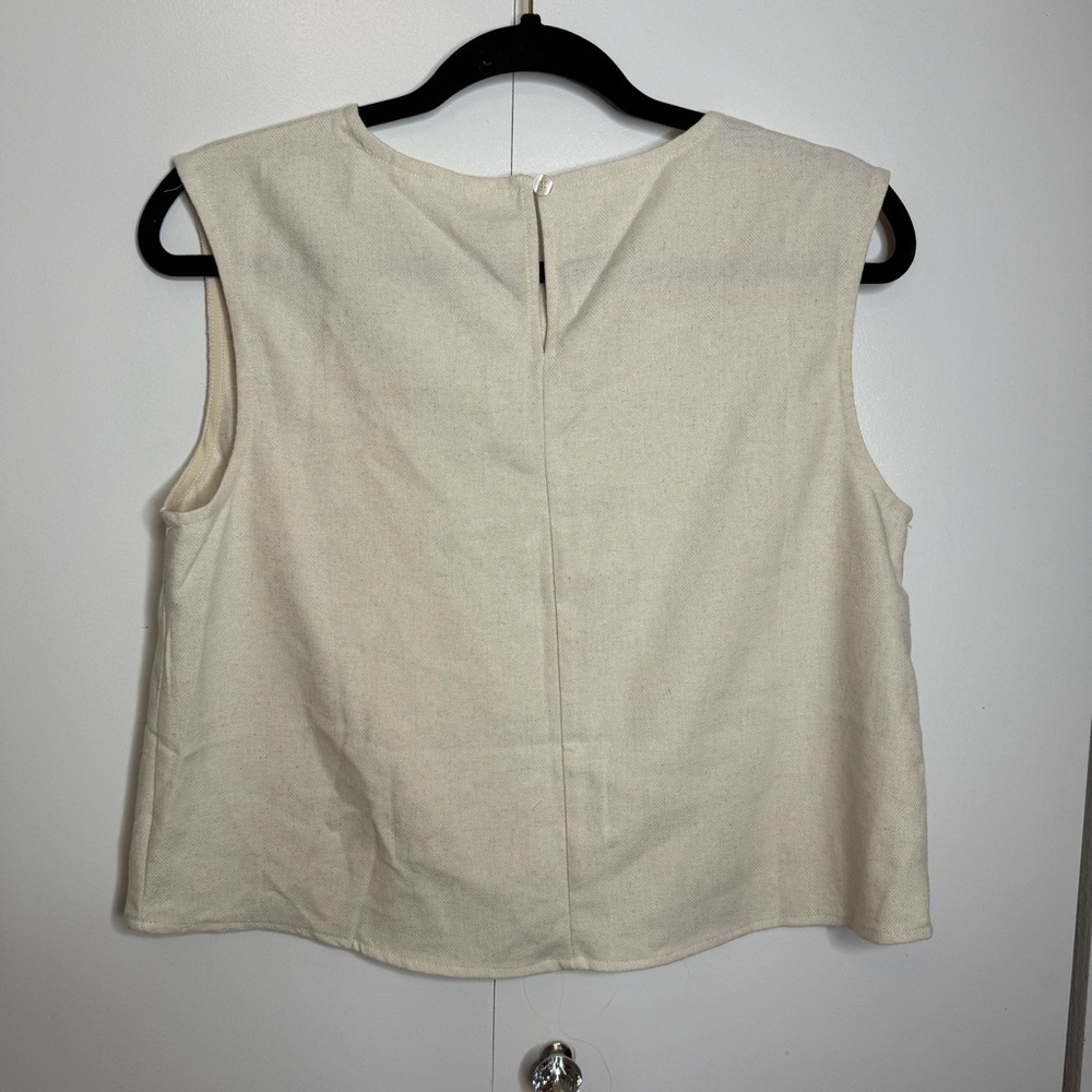 Commense Linen Blends Casual Pants Set Khaki Small NWT - Picture 4 of 16